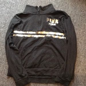 VS PINK Bling Half Zip
